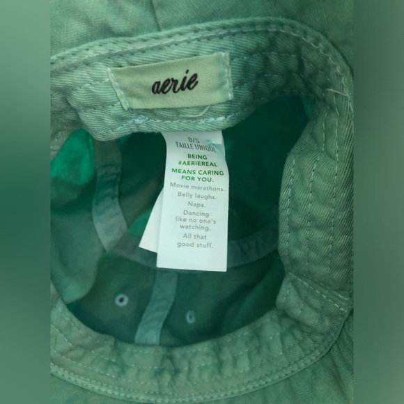 NWT Aerie Raw Edge Bucket Hat in Green / Upcycled - Picture 5 of 8